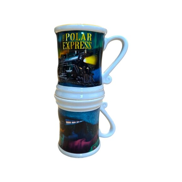 2 Polar Express 14 oz. Coffee Mugs Hot Chocolate Mugs Cups Oversized mug - Picture 1 of 6